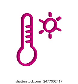 Illustration Vector graphic of thermometer icon. Fit for temperature, season, measure etc.