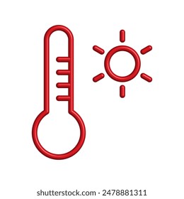 Ilustración Vector gráfico del ícono del termómetro. Apto para la temperatura, estación, medida, etc.