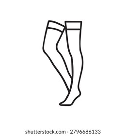 Illustration vector graphic of Thigh High Stockings Icon