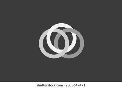 Illustration vector graphic of three circle. Good for logo