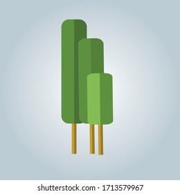 illustration vector graphic of three decorative plants