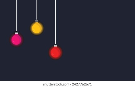 illustration vector graphic of three different colored lights flash at the same time, perfect for international day, international day of light, celebrate, greeting card, etc.