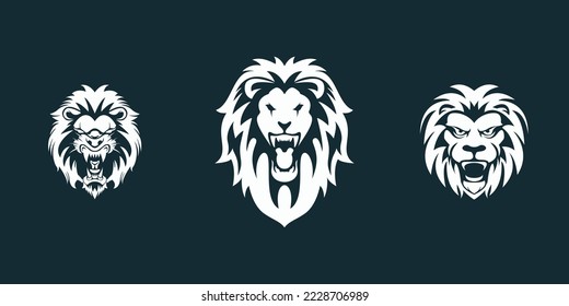 illustration vector graphic of three lions logo inspiration