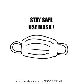 illustration vector graphic of  three mask for stay safe use mask