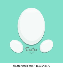 illustration vector graphic of three pure easter eggs logo vector design template fit for card, post, website, easter day etc