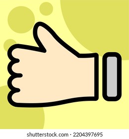 Illustration Vector Graphic of up thumb, like icon