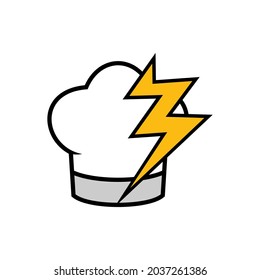 Illustration Vector Graphic of Thunder Chef Logo. Perfect to use for Technology Company