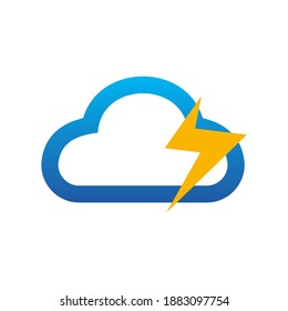 Illustration Vector Graphic of Thunder Cloud. Perfect to use for Technology Company