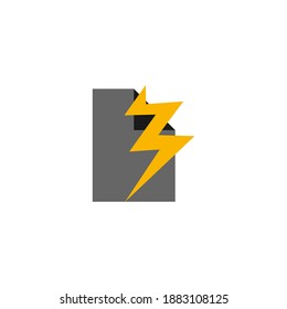 Illustration Vector Graphic of Thunder File. Perfect to use for Technology Company