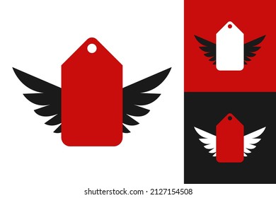 Ilustración Gráfica vectorial del logotipo del ala de boletos. Perfecto para usar en Ticket Store Company