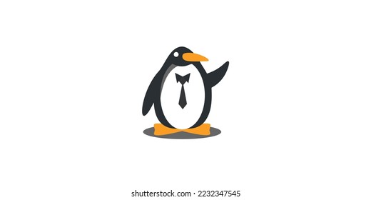 illustration vector graphic of tie penguins