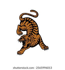 illustration vector graphic tiger for design, template, elemen, illustration, etc