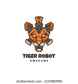 Illustration vector graphic of Tiger Robot, good for Logo design