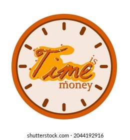 ilustración El gráfico vectorial del tiempo es dinero adecuado para fondo, cartel, afiche, etc.