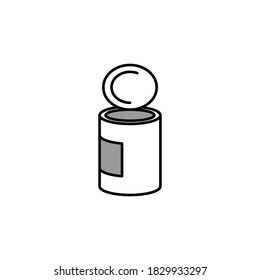 Illustration Vector graphic of tin can icon