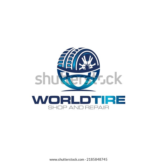 Illustration vector graphic of tire shop and\
repair service logo design\
template