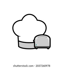 Illustration Vector Graphic of Toaster Chef Logo. Perfect to use for Food Company
