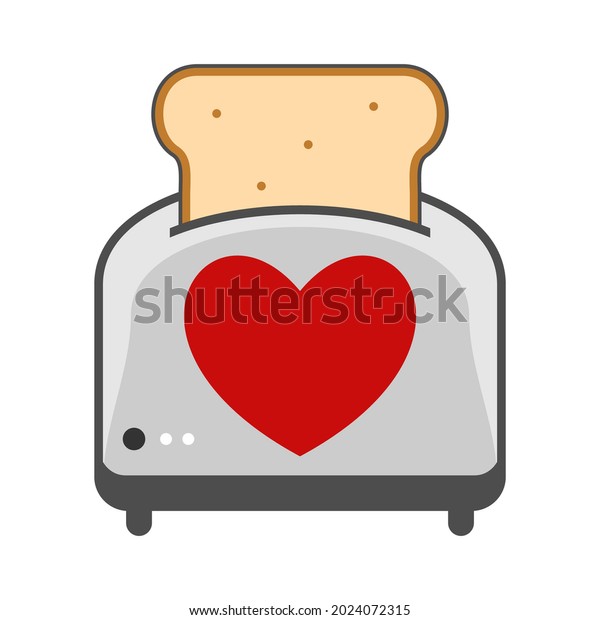 Illustration Vector Graphic Toaster Lover Logo Stock Vector (Royalty