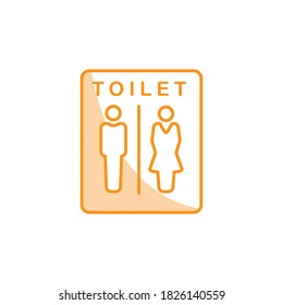 Illustration Vector graphic of toilet icon. Fit for wc, sanitary, lavatory, couple etc.