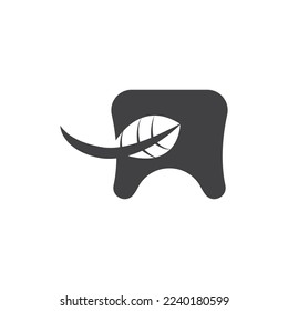 illustration vector graphic of tooth leaf.