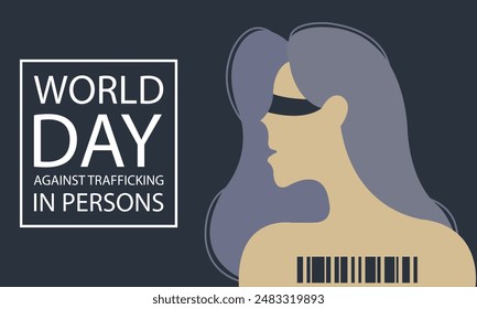 illustration vector graphic of a topless woman with her eyes closed, perfect for international day, world day against trafficking persons, celebrate, greeting card, etc.