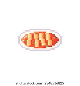Illustration vector graphic of topokki in pixel art style