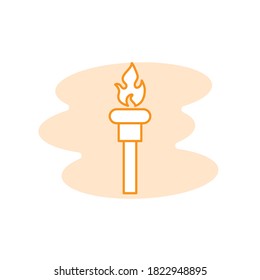Illustration Vector graphic of torch icon. Fit for flaming, liberty, victory etc.