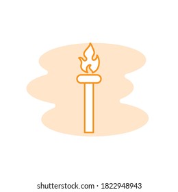 Illustration Vector graphic of torch icon. Fit for flaming, liberty, victory etc.