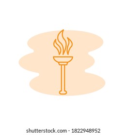 Illustration Vector graphic of torch icon. Fit for flaming, liberty, victory etc.