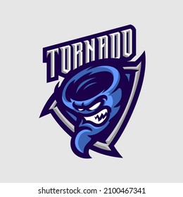 illustration vector graphic of Tornado mascot logo perfect for sport and e-sport team