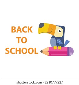 Illustration Vector Graphic Toucan Bird  Back To School