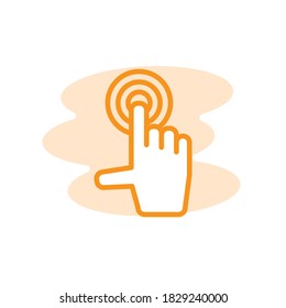 Illustration Vector graphic of touch screen icon template