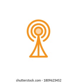 Illustration Vector graphic of tower icon. Fit for communication, wireless, signal, transmitter, network etc.