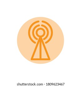 Illustration Vector graphic of tower icon. Fit for communication, wireless, signal, transmitter, network etc.