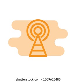 Illustration Vector graphic of tower icon. Fit for communication, wireless, signal, transmitter, network etc.