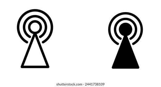 Illustration Vector graphic of tower icon. Fit for communication, wireless, signal, transmitter, network etc.