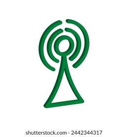 Illustration Vector graphic of tower icon. Fit for communication, wireless, signal, transmitter, network etc.