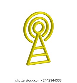Ilustración Ilustración Ilustración vectorial del icono de la torre. Apto para la comunicación, inalámbrico, señal, transmisor, red, etc.