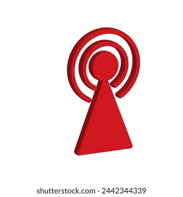 Ilustración Ilustración Ilustración vectorial del icono de la torre. Apto para la comunicación, inalámbrico, señal, transmisor, red, etc.