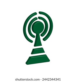 Ilustración Ilustración Ilustración vectorial del icono de la torre. Apto para la comunicación, inalámbrico, señal, transmisor, red, etc.