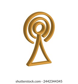 Ilustración Ilustración Ilustración vectorial del icono de la torre. Apto para la comunicación, inalámbrico, señal, transmisor, red, etc.