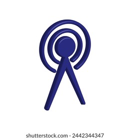 Illustration Vector graphic of tower icon. Fit for communication, wireless, signal, transmitter, network etc.