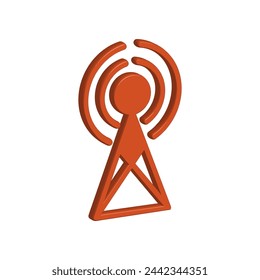 Illustration Vector graphic of tower icon. Fit for communication, wireless, signal, transmitter, network etc.