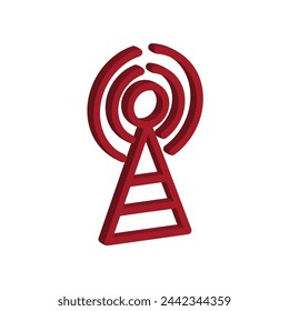 Illustration Vektor-Grafik des Turm-Icons. Fit für Kommunikation, drahtlos, Signal, Sender, Netzwerk etc.