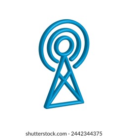 Illustration Vector graphic of tower icon. Fit for communication, wireless, signal, transmitter, network etc.