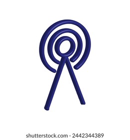 Ilustración Ilustración Ilustración vectorial del icono de la torre. Apto para la comunicación, inalámbrico, señal, transmisor, red, etc.