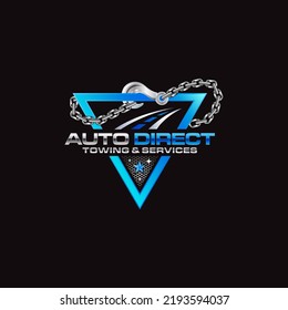 Illustration vector graphic of towing truck service logo design suitable for the automotive company