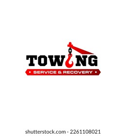 Illustration vector graphic of towing truck service logo design suitable for the automotive company