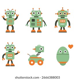 illustration vector graphic of toy robots