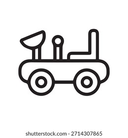 ilustración Vector gráfico de juguete tractor diversión en el jardín